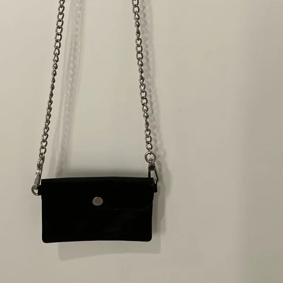RUDSAK Bags Rudsak Black Mini Leather Walletwristlet On Chain Poshmark